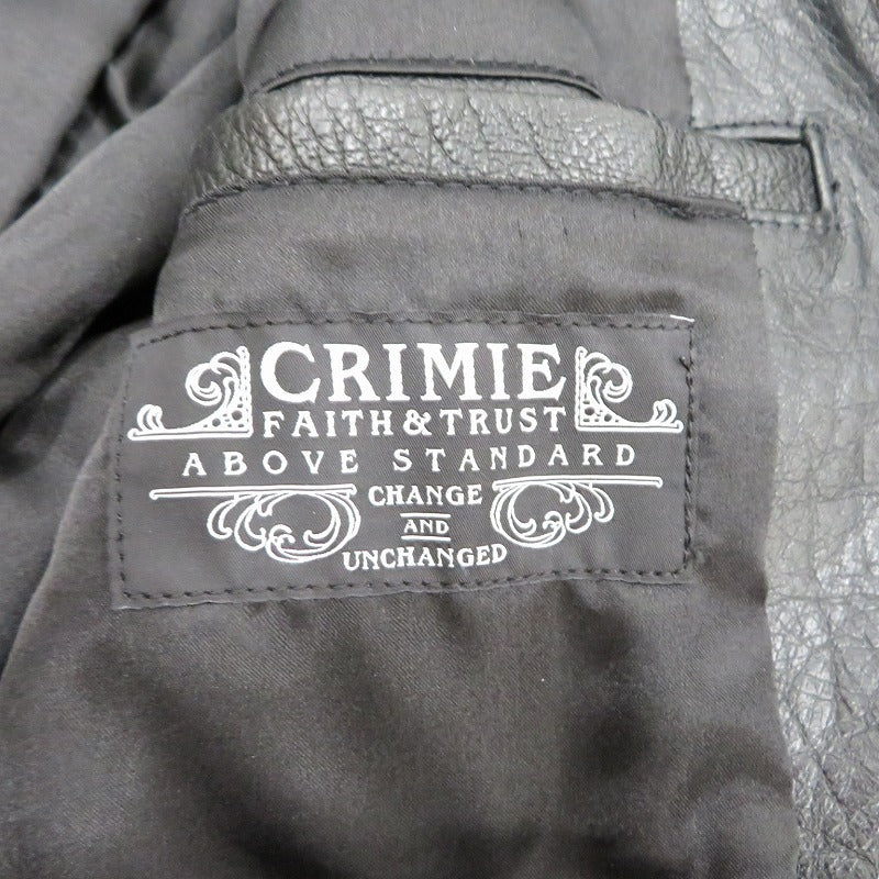 CRIMIE | クライミー ライダースジャケット C1C5-JK18 ブラック サイズ：S【瀬戸大橋店】