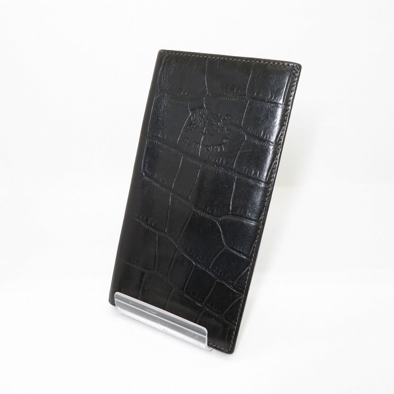 IL BISONTE | イルビゾンテ 型押しロングウォレット 長財布 5402306040 ブラック【瀬戸大橋店】