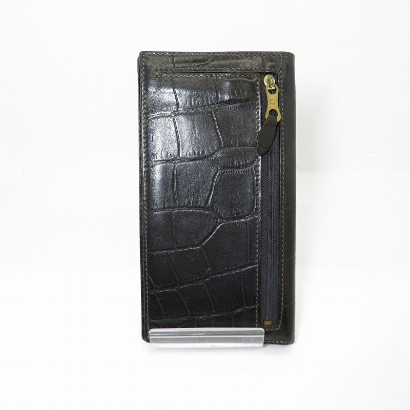 IL BISONTE | イルビゾンテ 型押しロングウォレット 長財布 5402306040 ブラック【瀬戸大橋店】