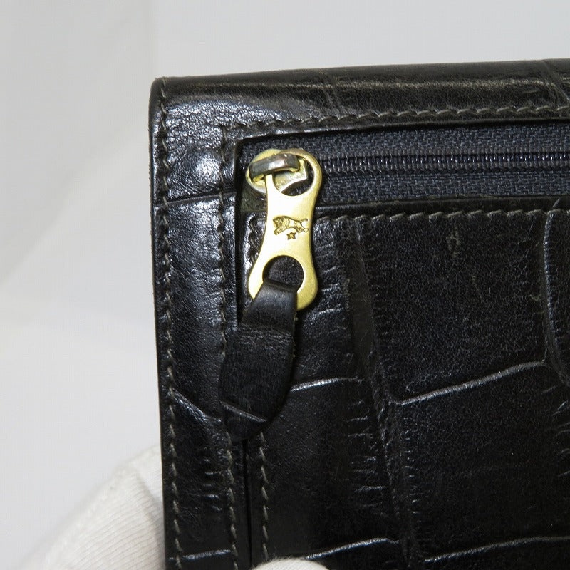 IL BISONTE | イルビゾンテ 型押しロングウォレット 長財布 5402306040 ブラック【瀬戸大橋店】