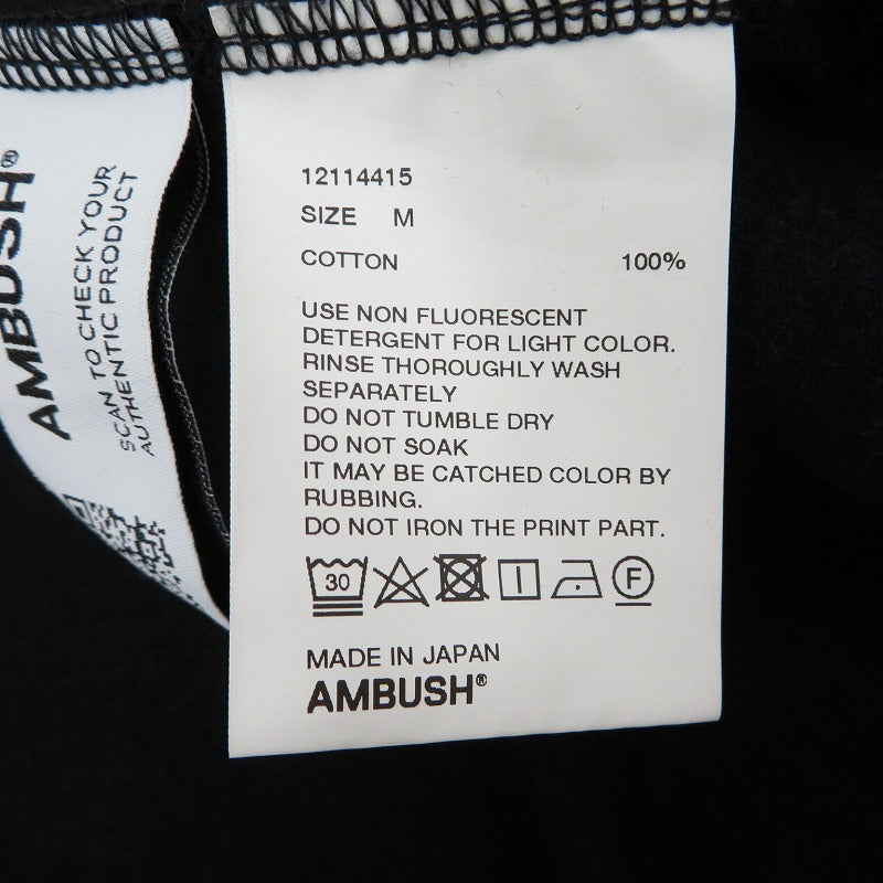 AMBUSH | アンブッシュ 半袖Ｔシャツ 12114415 ブラック サイズ：M【瀬戸大橋店】