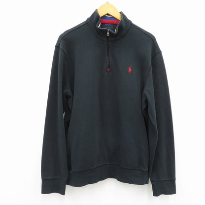 POLO RALPH LAUREN | ポロ・ラルフローレン ハーフジップスウェット ジャージ 02000001436 ブラック サイズ：L【瀬戸大橋店】