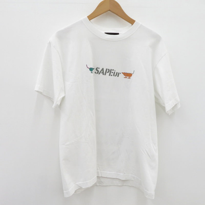 SAPEur | サプール FRIEND'S AND FAMILY Tシャツ 半袖Ｔシャツ ホワイト サイズ：M【瀬戸大橋店】