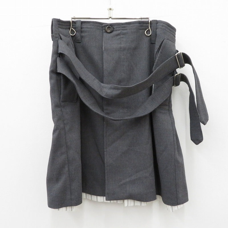 Belted Suit Skirt スカート NUSS25SKI001 グレー サイズ：2【瀬戸大橋店】