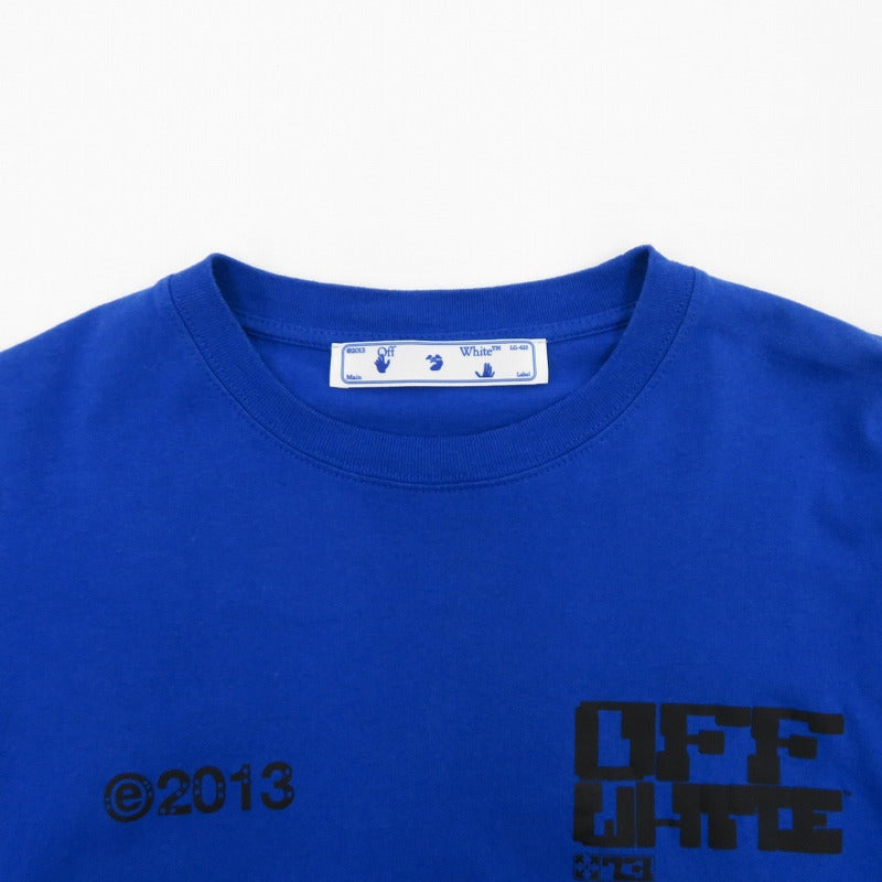 OFF-WHITE | オフホワイト TECH MARKER OVERSIZE JERSEY L/S TEE 長袖Ｔシャツ OMAB022S21JER005 ブルー サイズ：S【瀬戸大橋店】