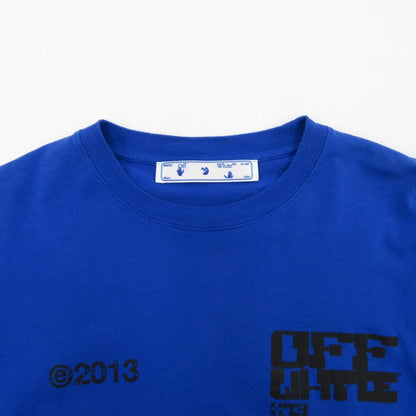 OFF-WHITE | オフホワイト TECH MARKER OVERSIZE JERSEY L/S TEE 長袖Ｔシャツ OMAB022S21JER005 ブルー サイズ：S【瀬戸大橋店】