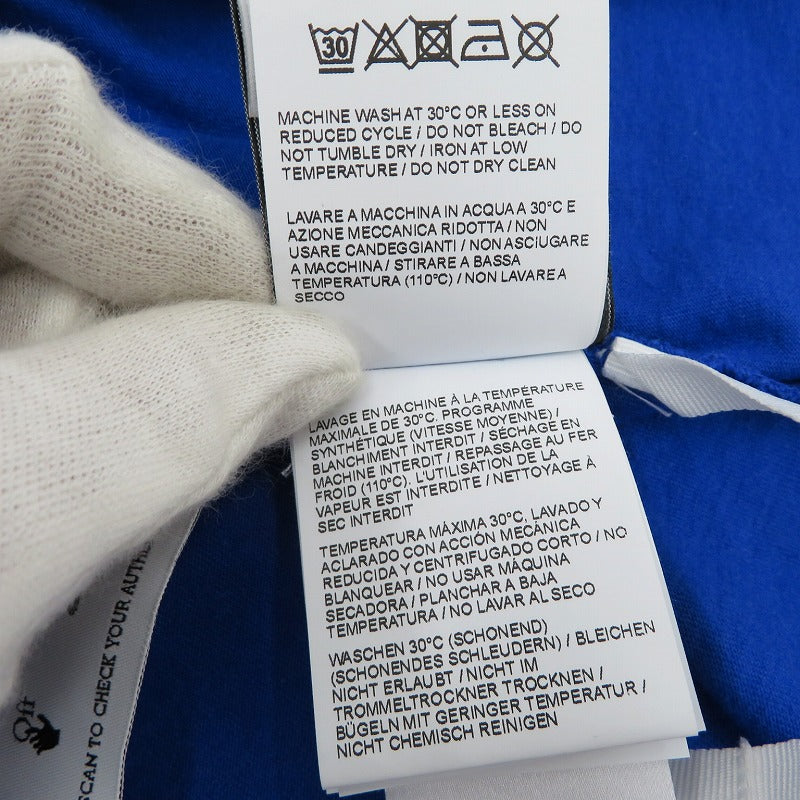 OFF-WHITE | オフホワイト TECH MARKER OVERSIZE JERSEY L/S TEE 長袖Ｔシャツ OMAB022S21JER005 ブルー サイズ：S【瀬戸大橋店】