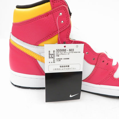 NIKE | ナイキ AJ1 High OG 'Light Fusion Red' スニーカー 555088-603 エアジョーダン ピンク 27cm【瀬戸大橋店】