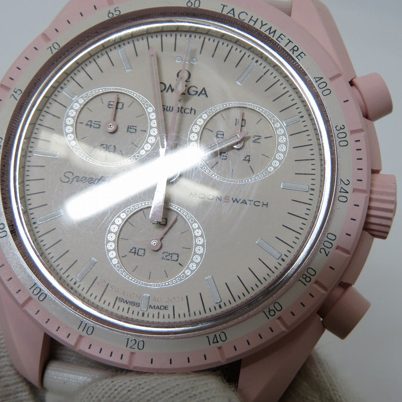 OMEGA | オメガ ×Swatch MISSION TO VENUS 腕時計 SO33P100 ピンク【瀬戸大橋店】