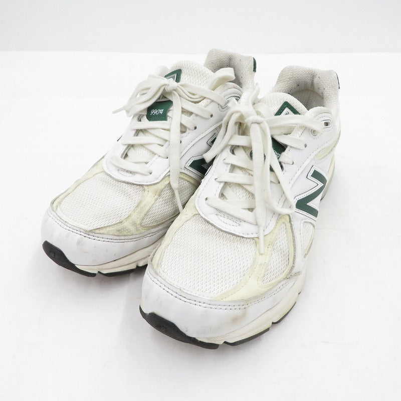 NEW BALANCE | ニューバランス 990V4 'White/Green' スニーカー U990TC4 ホワイト 27cm【瀬戸大橋店】