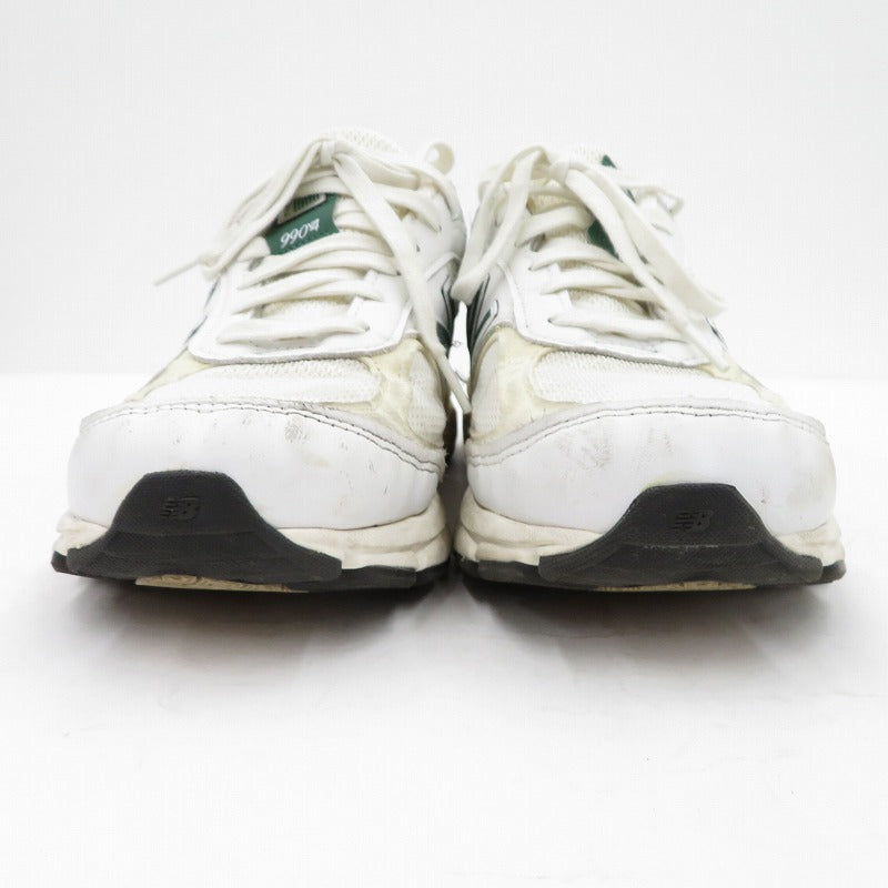 NEW BALANCE | ニューバランス 990V4 'White/Green' スニーカー U990TC4 ホワイト 27cm【瀬戸大橋店】