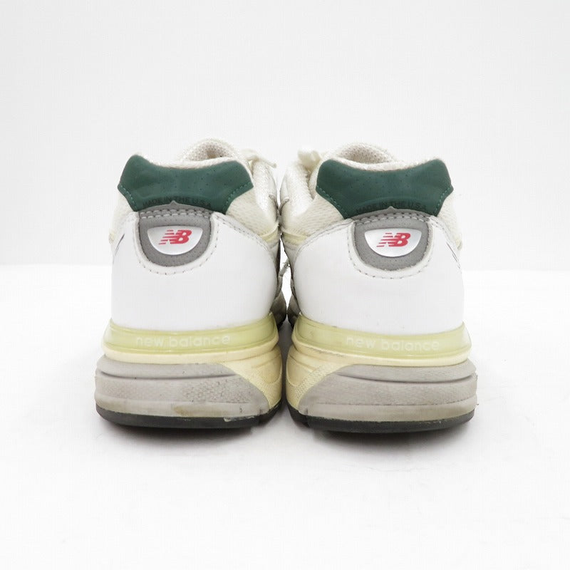 NEW BALANCE | ニューバランス 990V4 'White/Green' スニーカー U990TC4 ホワイト 27cm【瀬戸大橋店】