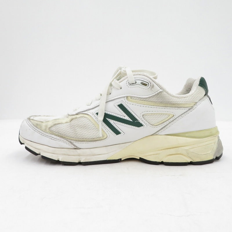 NEW BALANCE | ニューバランス 990V4 'White/Green' スニーカー U990TC4 ホワイト 27cm【瀬戸大橋店】