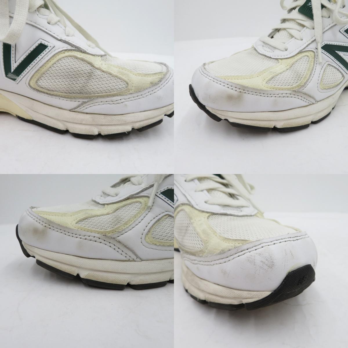 NEW BALANCE | ニューバランス 990V4 'White/Green' スニーカー U990TC4 ホワイト 27cm【瀬戸大橋店】