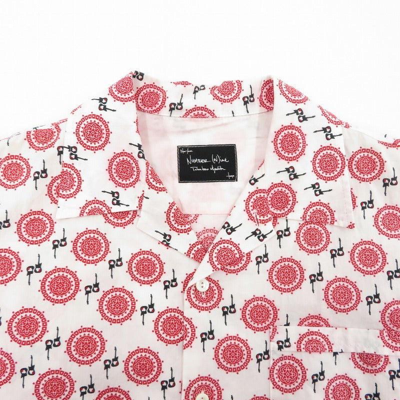 NUMBER(N)INE | ナンバーナイン スリーピングシャツ 半袖シャツ レッド サイズ：3【瀬戸大橋店】
