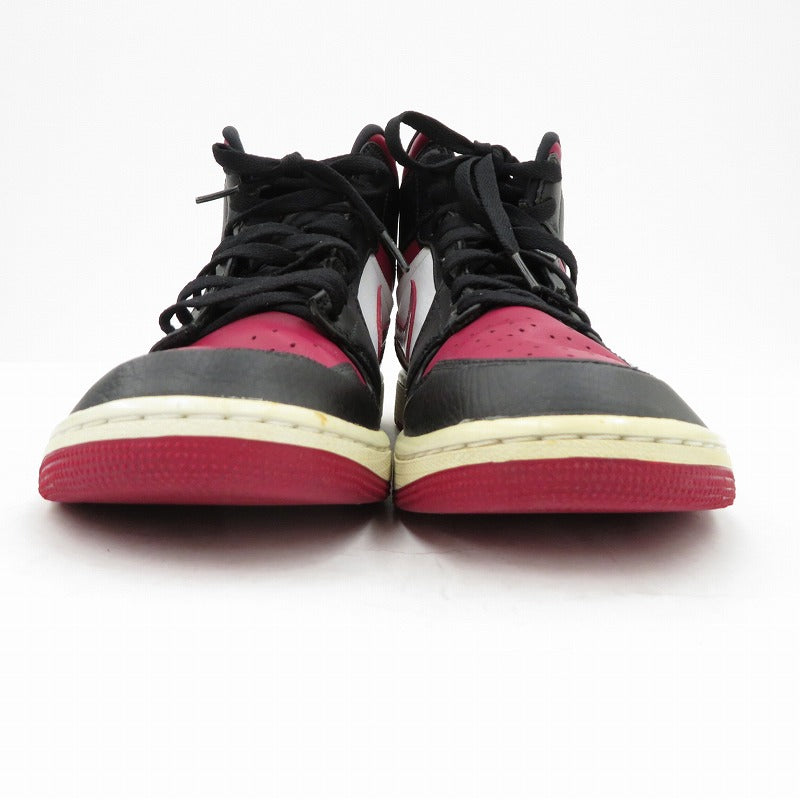 NIKE | ナイキ AJ1 MID 'BLACK/RED/WHITE' スニーカー 554724-066 エアジョーダン ボルドー/バーガンディー 27.5cm【瀬戸大橋店】
