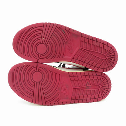 NIKE | ナイキ AJ1 MID 'BLACK/RED/WHITE' スニーカー 554724-066 エアジョーダン ボルドー/バーガンディー 27.5cm【瀬戸大橋店】