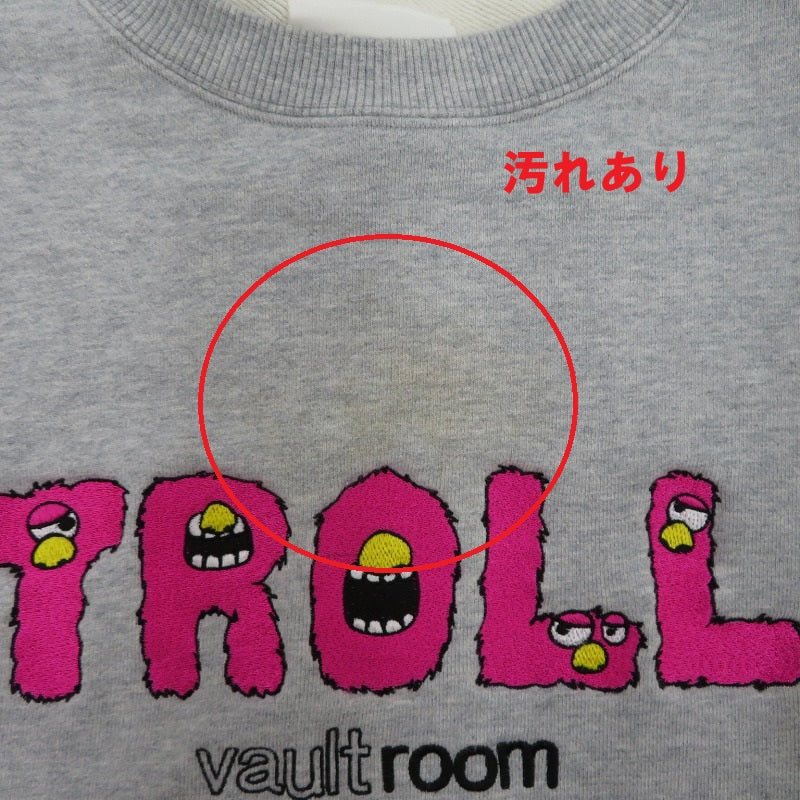 TROLL CREWNECK GRAY スウェット グレー サイズ：L【瀬戸大橋店】