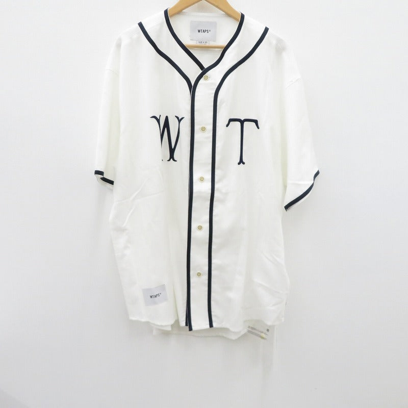 W)TAPS | ダブルタップス LEAGUE/SS/COTTON.TWILL 半袖シャツ 251TQDT-SHM09 ホワイト サイズ：3【瀬戸大橋店】