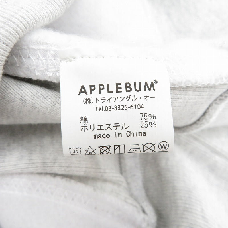 APPLE BUM | アップルバム ×RAIDBACK CRSB WORM SWEAT PARKA パーカー GT2320401 グレー サイズ：XL【瀬戸大橋店】