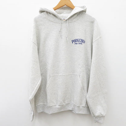 PORK CHOP | ポークチョップ PORK BACK HOODIE パーカー グレー サイズ：M【瀬戸大橋店】