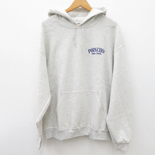 PORK CHOP | ポークチョップ PORK BACK HOODIE パーカー グレー サイズ：M【瀬戸大橋店】