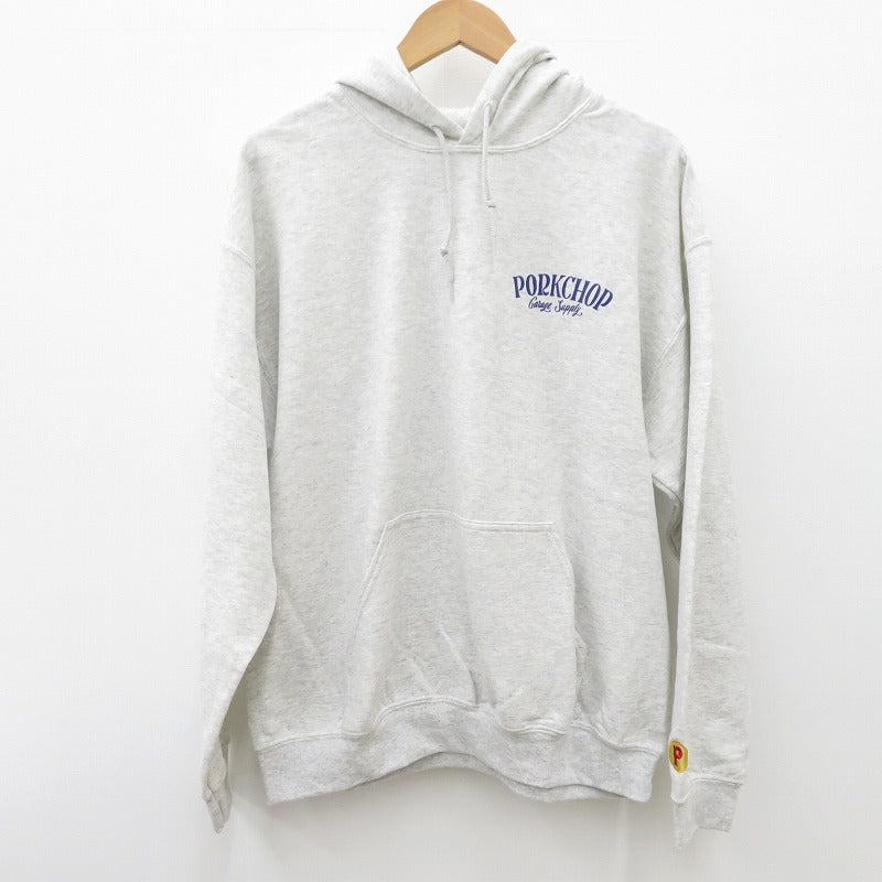 PORK CHOP | ポークチョップ PORK BACK HOODIE パーカー グレー サイズ：M【瀬戸大橋店】