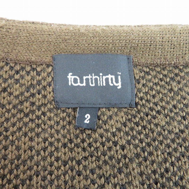 430 - FOURTHIRTY - | フォーサーティー カーディガン 23-161 ブラウン サイズ：2【瀬戸大橋店】