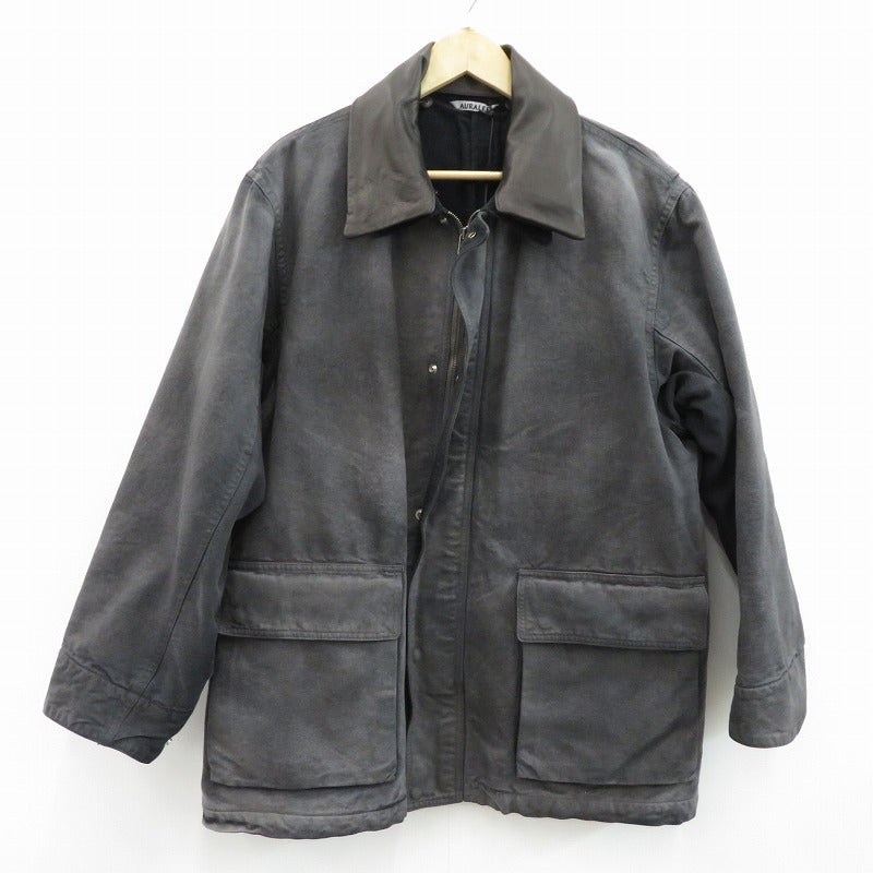 AURALEE | オーラリー PRODUCT DYED ORGANIC COTTON DUCK BLOUSON その他アウター A25AB01CD ブラック サイズ：3【瀬戸大橋店】