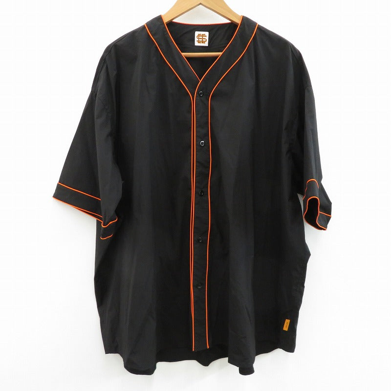 NYLON BASEBALL SHIRTS 半袖シャツ ブラック サイズ：XXXXL【瀬戸大橋店】