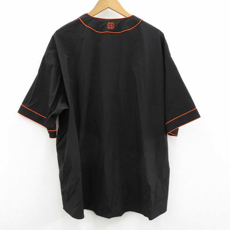 NYLON BASEBALL SHIRTS 半袖シャツ ブラック サイズ：XXXXL【瀬戸大橋店】