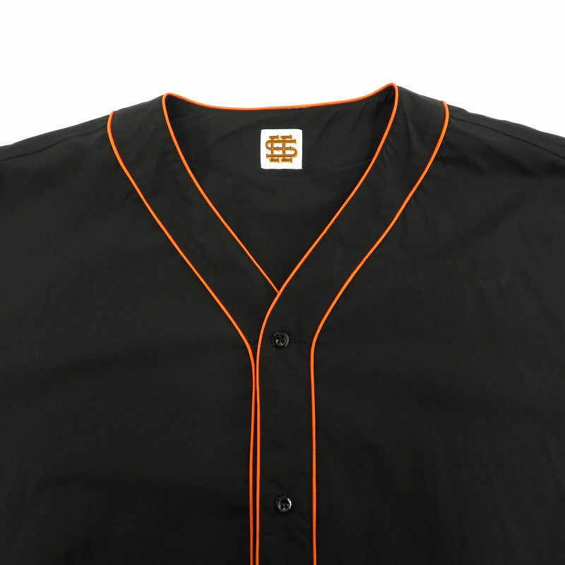 NYLON BASEBALL SHIRTS 半袖シャツ ブラック サイズ：XXXXL【瀬戸大橋店】