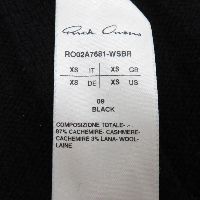 Rick Owens | リックオウエンス セーター RO02A7681-WSBR ブラック サイズ：XS【瀬戸大橋店】