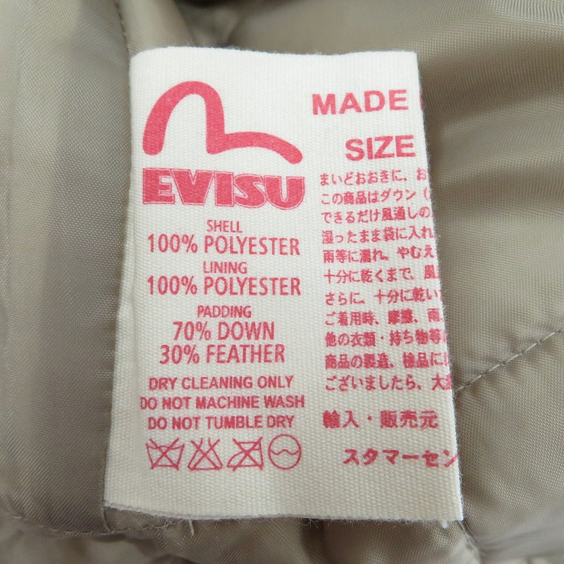 EVISU | エヴィス ダウンジャケット ベージュ サイズ：40【瀬戸大橋店】