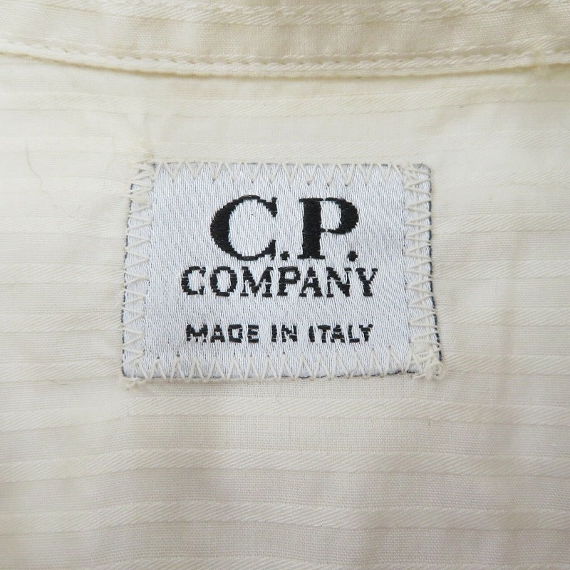 C.P.Company | シーピーカンパニー 半袖ストライプシャツ 半袖シャツ ホワイト サイズ：2【瀬戸大橋店】