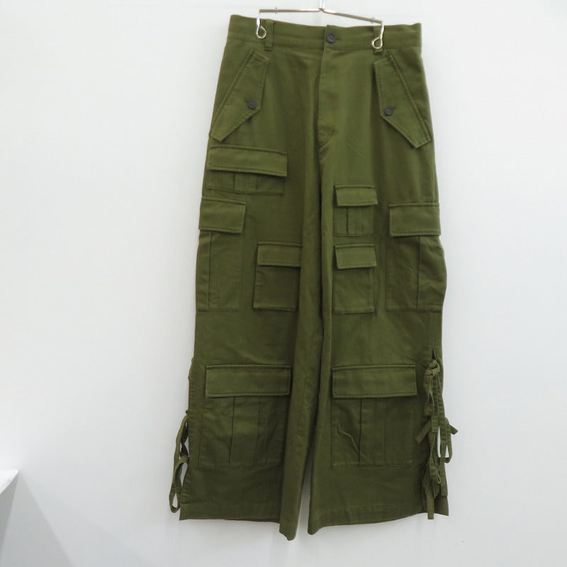 MAISON SPECIAL | メゾンスペシャル マルチポケットプライムサイドスリット カーゴパンツ 11231461403 サイズ：0 カーキ【瀬戸大橋店】