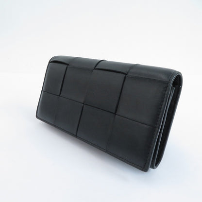 BOTTEGA VENETA | ボッテガヴェネタ カセット ラージ フラップウォレット 長財布 754470 VCQC4 8425 ブラック【瀬戸大橋店】