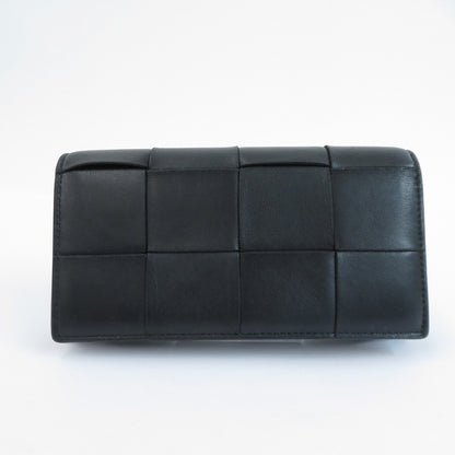 BOTTEGA VENETA | ボッテガヴェネタ カセット ラージ フラップウォレット 長財布 754470 VCQC4 8425 ブラック【瀬戸大橋店】