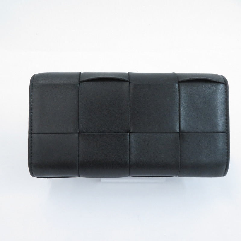 BOTTEGA VENETA | ボッテガヴェネタ カセット ラージ フラップウォレット 長財布 754470 VCQC4 8425 ブラック【瀬戸大橋店】