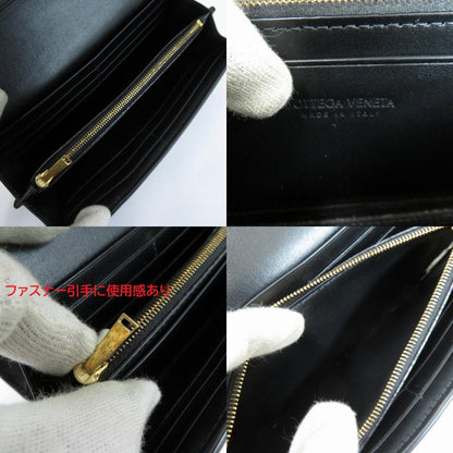 BOTTEGA VENETA | ボッテガヴェネタ カセット ラージ フラップウォレット 長財布 754470 VCQC4 8425 ブラック【瀬戸大橋店】