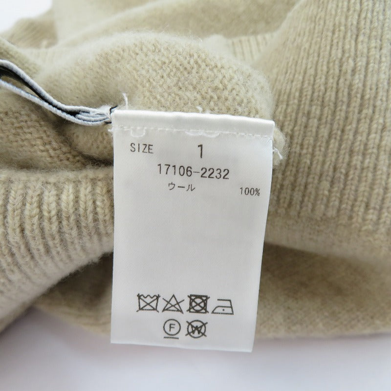 CLANE | クラネ W FACE CENTER SLIT KNIT TOPS ニット 17106-2232 ベージュ サイズ：1【瀬戸大橋店】