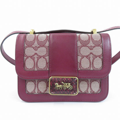 COACH | コーチ シグネチャージャガード アリー ショルダー バッグ 18 ショルダーバッグ L2081-C3760 ボルドー【瀬戸大橋店】