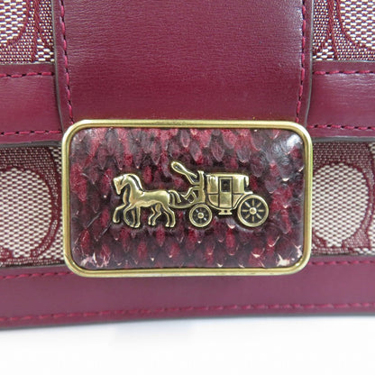 COACH | コーチ シグネチャージャガード アリー ショルダー バッグ 18 ショルダーバッグ L2081-C3760 ボルドー【瀬戸大橋店】