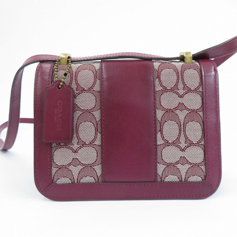 COACH | コーチ シグネチャージャガード アリー ショルダー バッグ 18 ショルダーバッグ L2081-C3760 ボルドー【瀬戸大橋店】