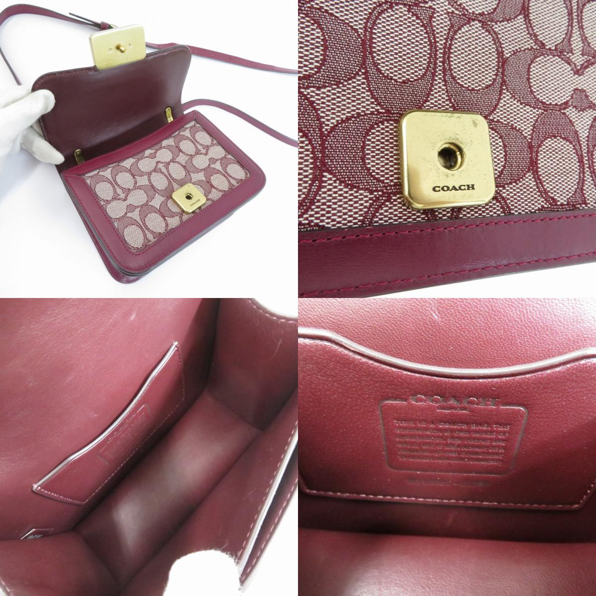 COACH | コーチ シグネチャージャガード アリー ショルダー バッグ 18 ショルダーバッグ L2081-C3760 ボルドー【瀬戸大橋店】