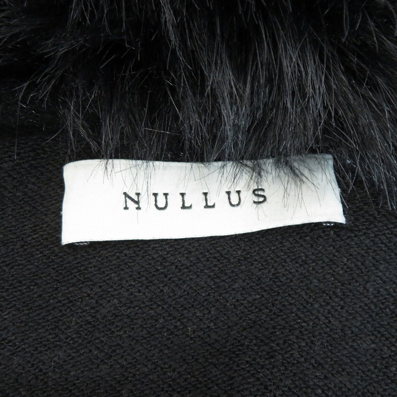 NULLUS ファーダブルジップ パーカー ブラック サイズ：不明【瀬戸大橋店】