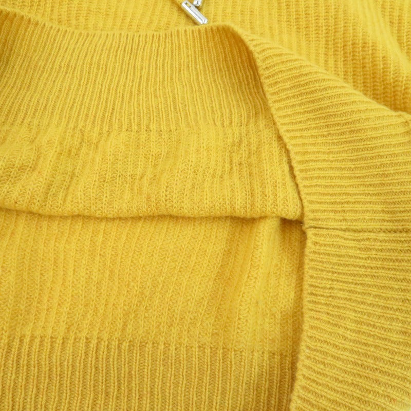MONCLER | モンクレール GIROCOLLO CON CAPPUCCIO TRICOT ニット H10939G00002 イエロー サイズ：S【瀬戸大橋店】