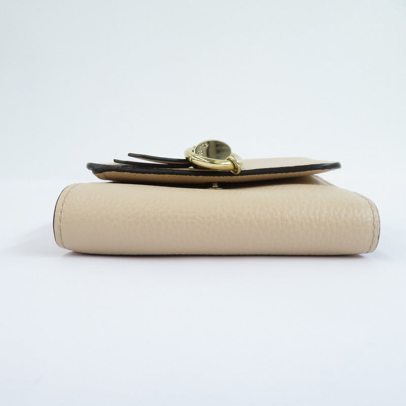 Chloe | クロエ アルファベット スモール トリフォールド ウォレット 三つ折り財布 CHC21WP945F576J5 ベージュ【瀬戸大橋店】