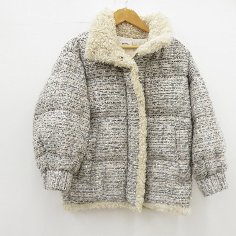 snidel | スナイデル ツイード ダウンジャケット SWFC235032 マルチカラー サイズ：FreeSize【瀬戸大橋店】