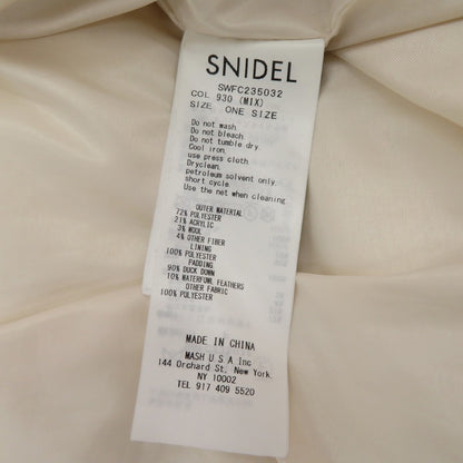 snidel | スナイデル ツイード ダウンジャケット SWFC235032 マルチカラー サイズ：FreeSize【瀬戸大橋店】